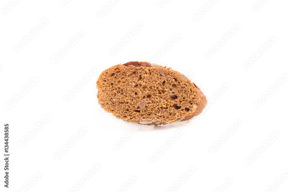 bun with seeds on a white background bun with seeds on a white background