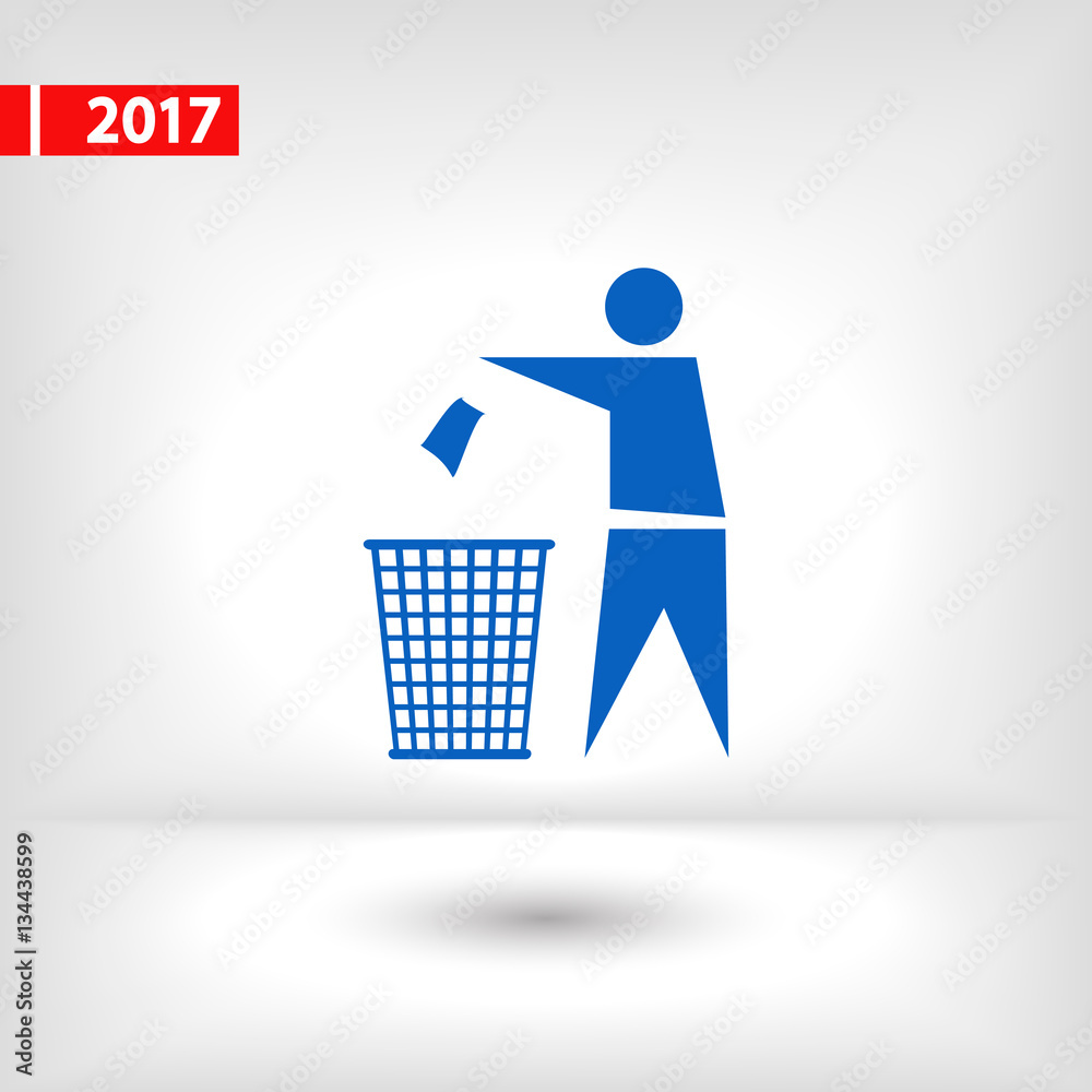 Recycling Sign Label icon, vector illustration. Flat design style Recycling Sign Label icon, vector illustration. Flat design style