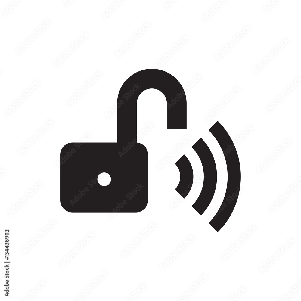 opened security lock icon illustration opened security lock icon illustration