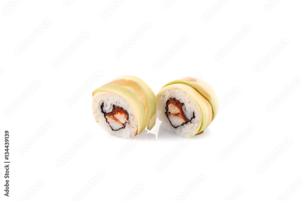 seafood, breaded with a sauce on a white background seafood, breaded with a sauce on a white background