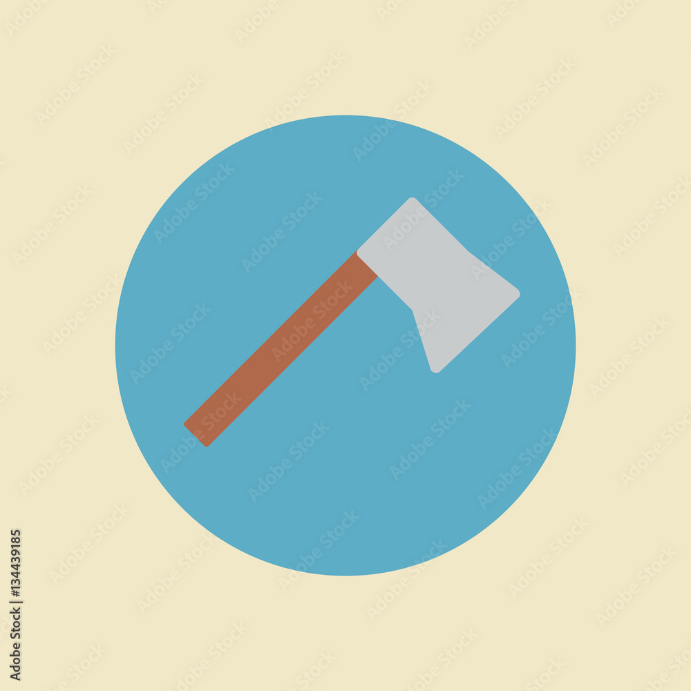Axe flat icon. Vector illustration EPS10 Axe flat icon. Vector illustration EPS10