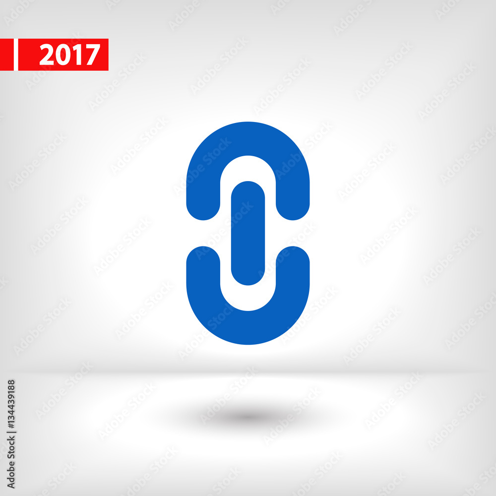 chain link icon, vector illustration. Flat design style chain link icon, vector illustration. Flat design style