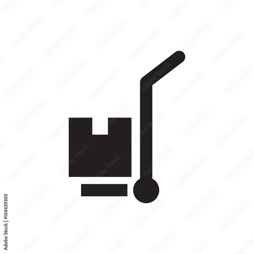 cargo on cart icon illustration cargo on cart icon illustration