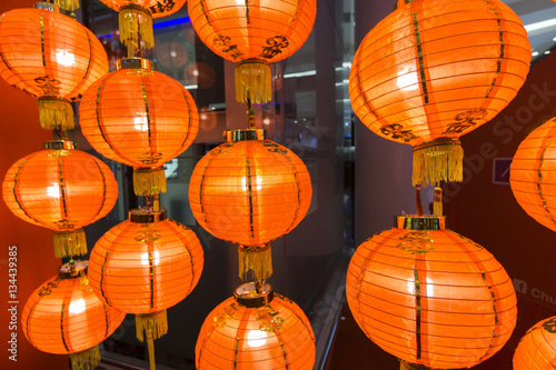 KUALA LUMPUR 20 JANUARY 2017. Chinese lantern decocation at hypermarket to spur CNY celebration.