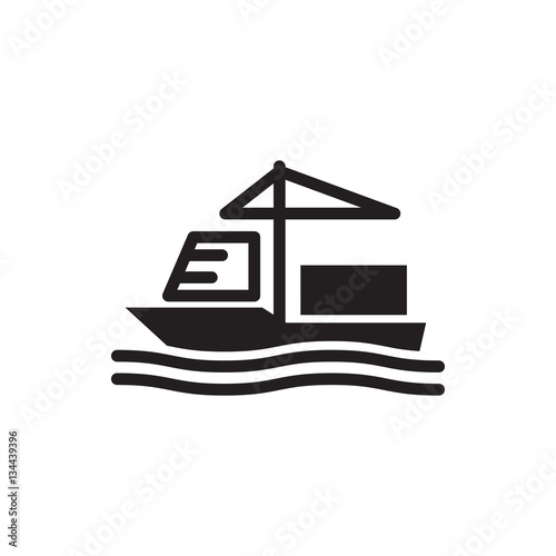 cargo ship icon illustration