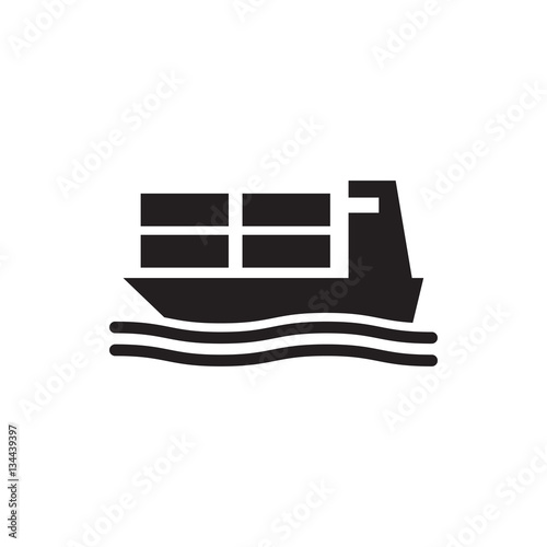 cargo ship icon illustration