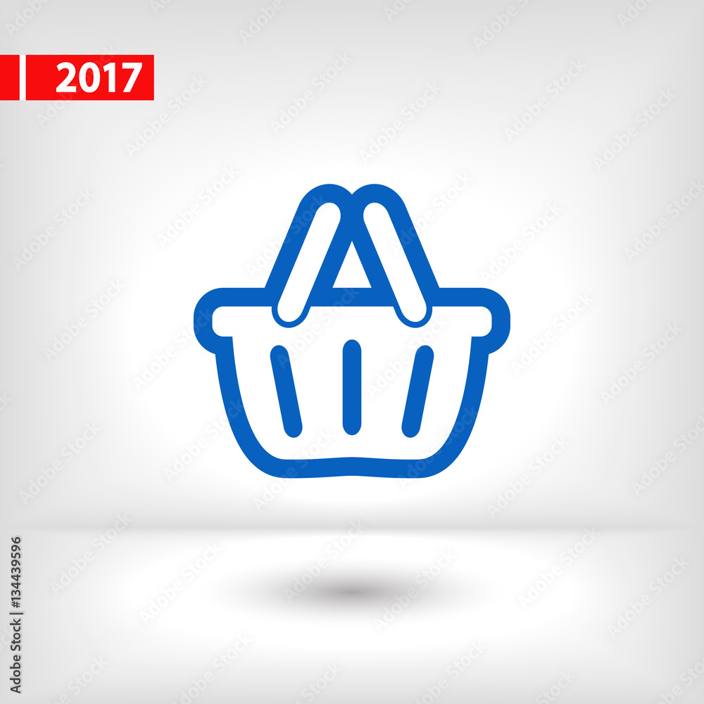 basket icon, vector illustration. Flat design style basket icon, vector illustration. Flat design style