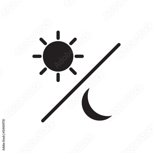 sun and moon icon illustration