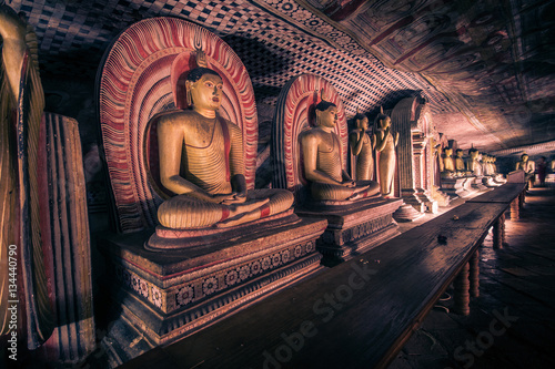 Ancient cave temple at Dambulla, Sri Lanka photo