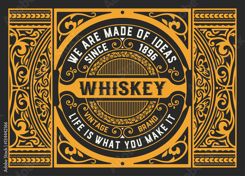 Art-deco Whiskey card