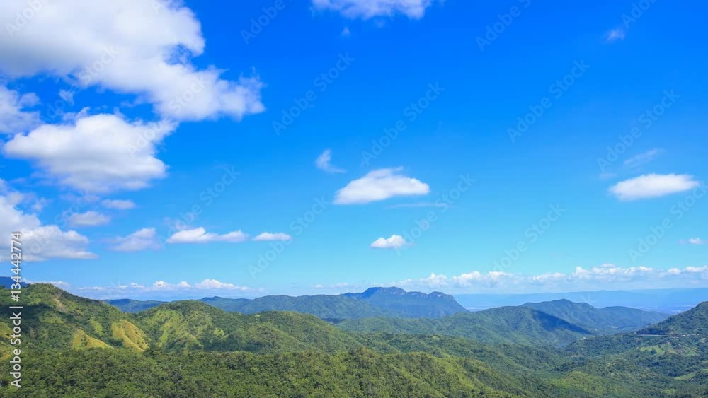 4k Time-lapse of mountain with blue sky and cloud at Khao Kho, Phetchabun, Thailand 4k Time-lapse of mountain with blue sky and cloud at Khao Kho, Phetchabun, Thailand