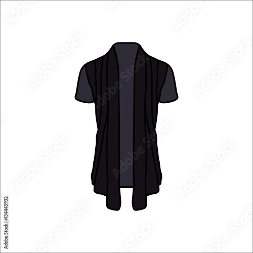 Men coat simple flat icon on background