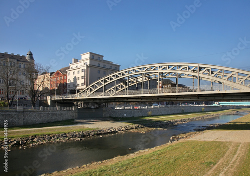 Milos Sykora bridge over Ostravice river in Ostrava. Czech Republic © Andrey Shevchenko