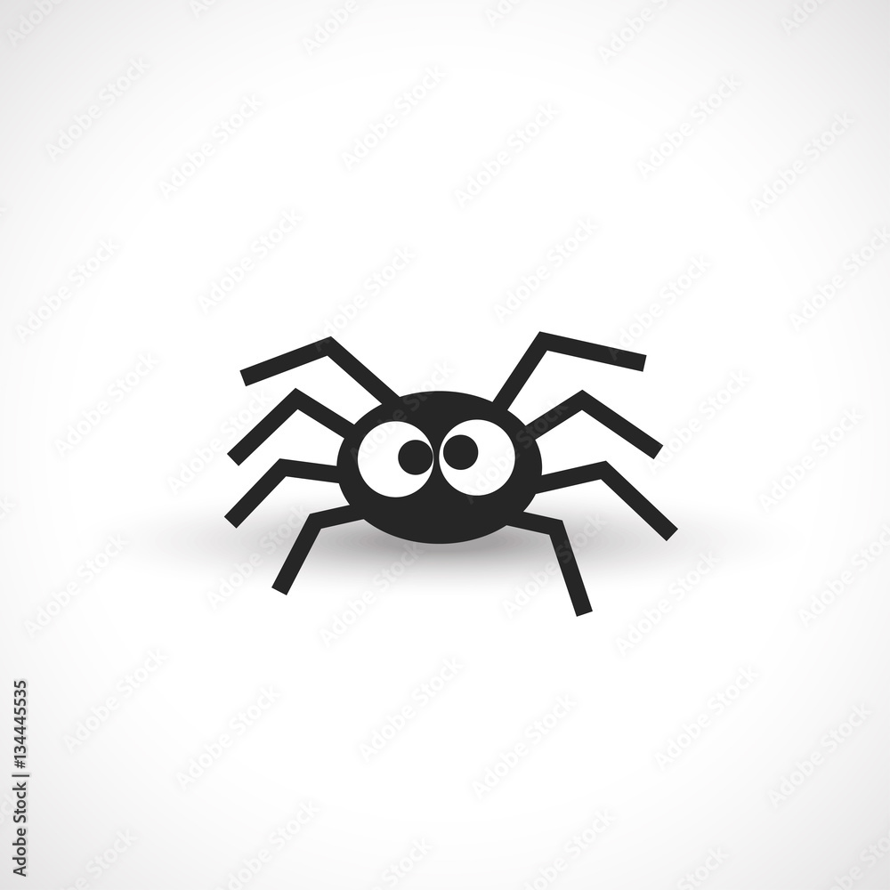 Cute spider isolated on white background.
Cute spider isolated on white background.