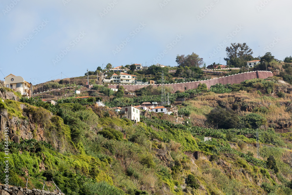 The hills near Ribeira Brava on Madeira Island. Portugal