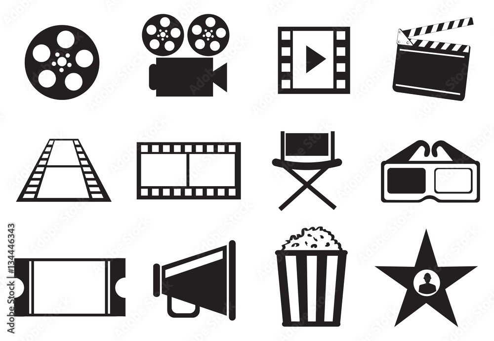 entertainment icons vector