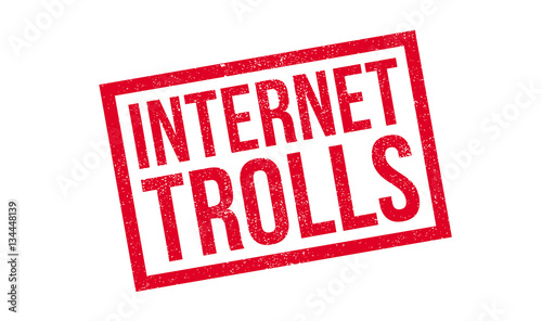 Internet Trolls rubber stamp. Grunge design with dust scratches. Effects can be easily removed for a clean, crisp look. Color is easily changed.