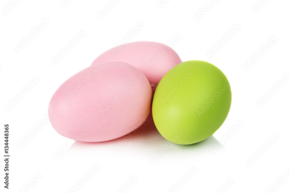 Easter eggs on white background Easter eggs on white background