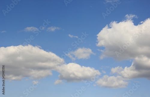 White clouds on blue sky