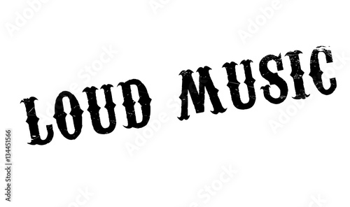 Loud Music rubber stamp. Grunge design with dust scratches. Effects can be easily removed for a clean, crisp look. Color is easily changed.
