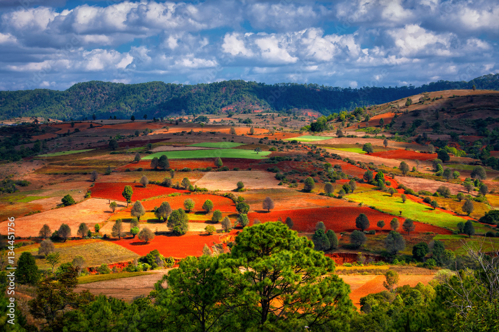 Landscapes of Shan state, Myanmar