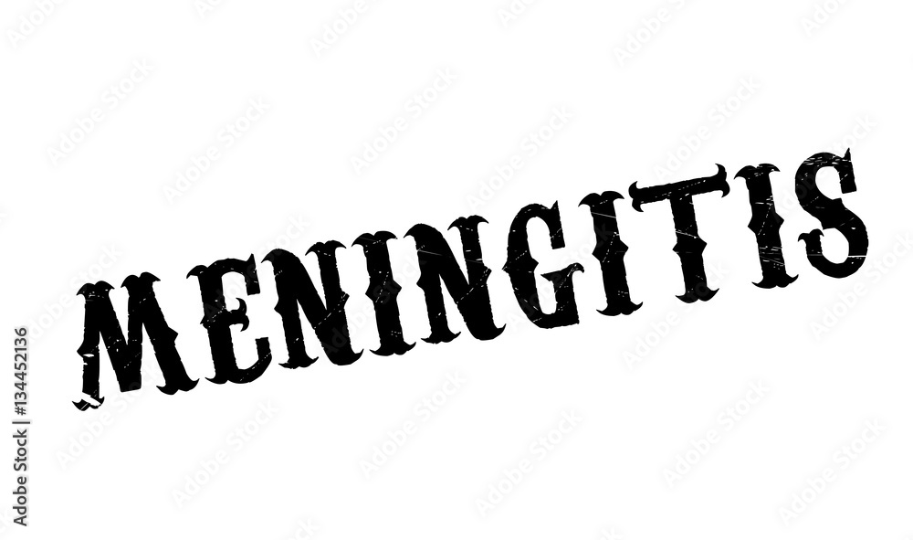 Meningitis rubber stamp. Grunge design with dust scratches. Effects can be easily removed for a clean, crisp look. Color is easily changed.