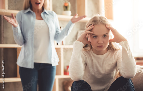 Mom and teenage daughter