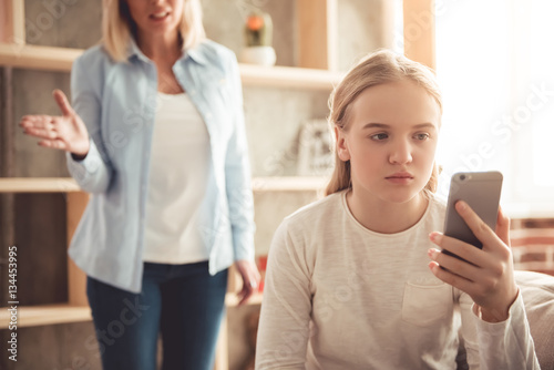 Mom and teenage daughter