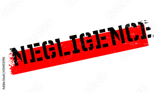 Negligence rubber stamp. Grunge design with dust scratches. Effects can be easily removed for a clean, crisp look. Color is easily changed.