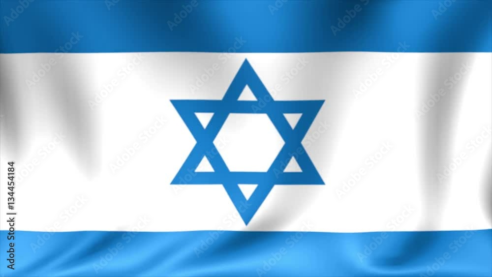 Realistic 3d seamless looping Israel flag waving in the wind. Seamless Looping Animation. 4K High Definition Video Realistic 3d seamless looping Israel flag waving in the wind. Seamless Looping Animation. 4K High Definition Video