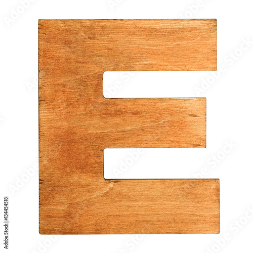 Wooden letter E