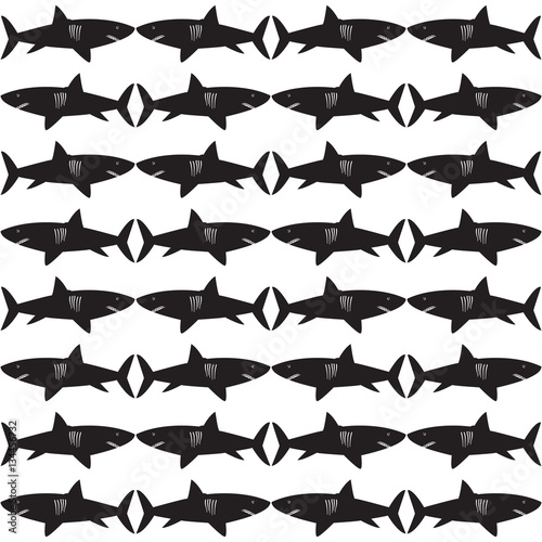 Sharks background seamless texture