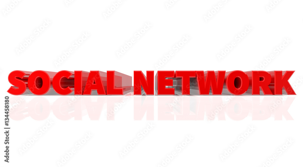 3D SOCIAL NETWORK word on white background 3d rendering 3D SOCIAL NETWORK word on white background 3d rendering