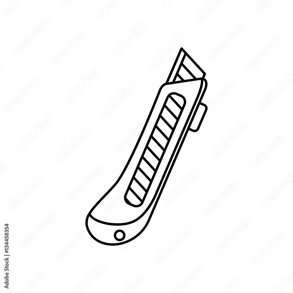 contour line monochrome with cutter vector illustration contour line monochrome with cutter vector illustration