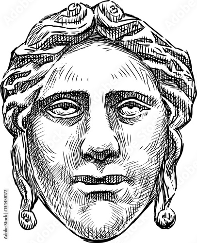 sculptural female mask