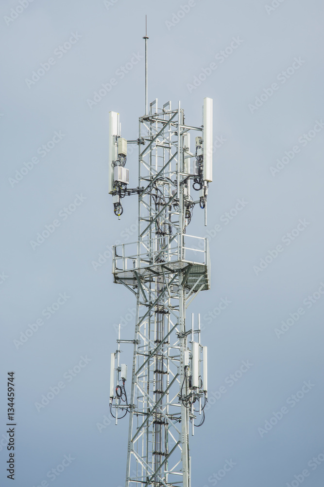 close up Communications Tower on Sky close up Communications Tower on Sky