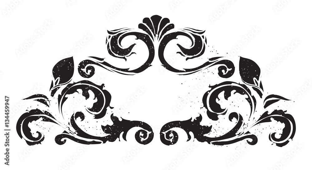 Fototapeta premium Vintage handcrafted ornamental frame