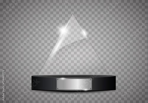 Glass Trophy Award. Vector illustration