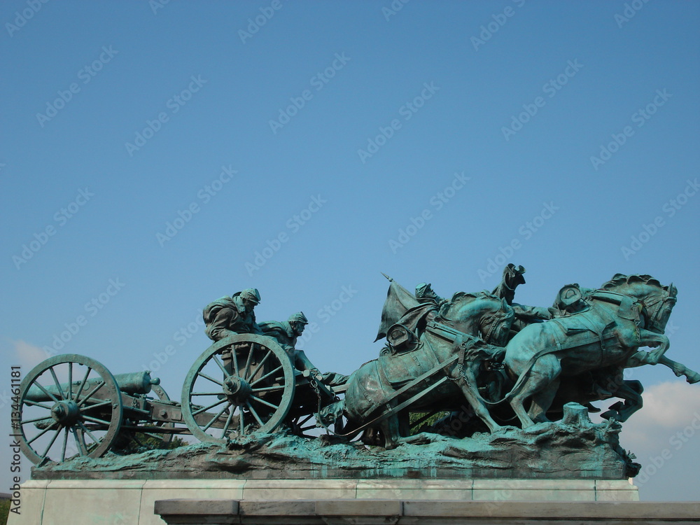 Ancient Chariot with Cannon and Horses Ancient Chariot with Cannon and Horses