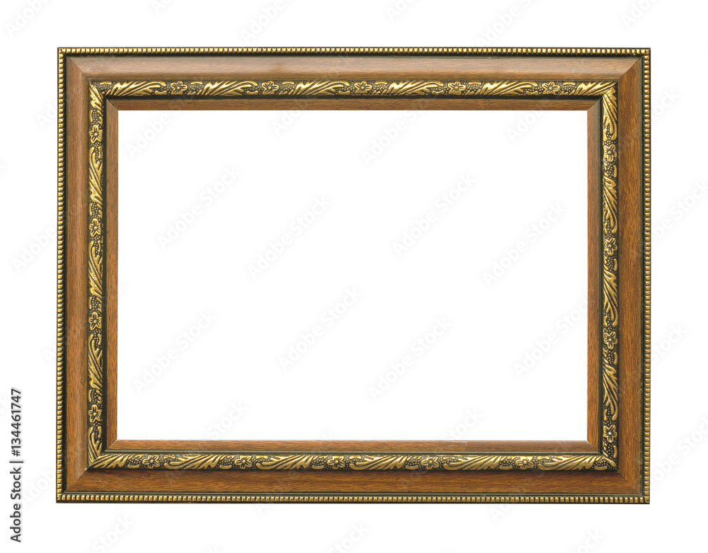 wooden frame isolated on a white background wooden frame isolated on a white background