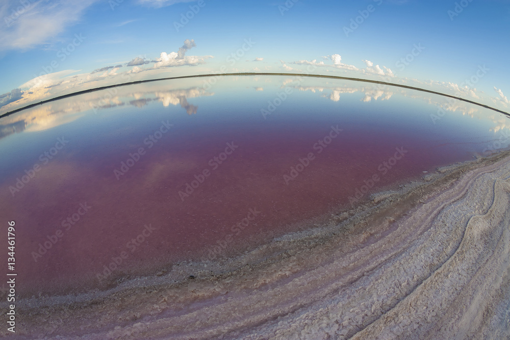 Salt lagoon, La Pampa, Argentina