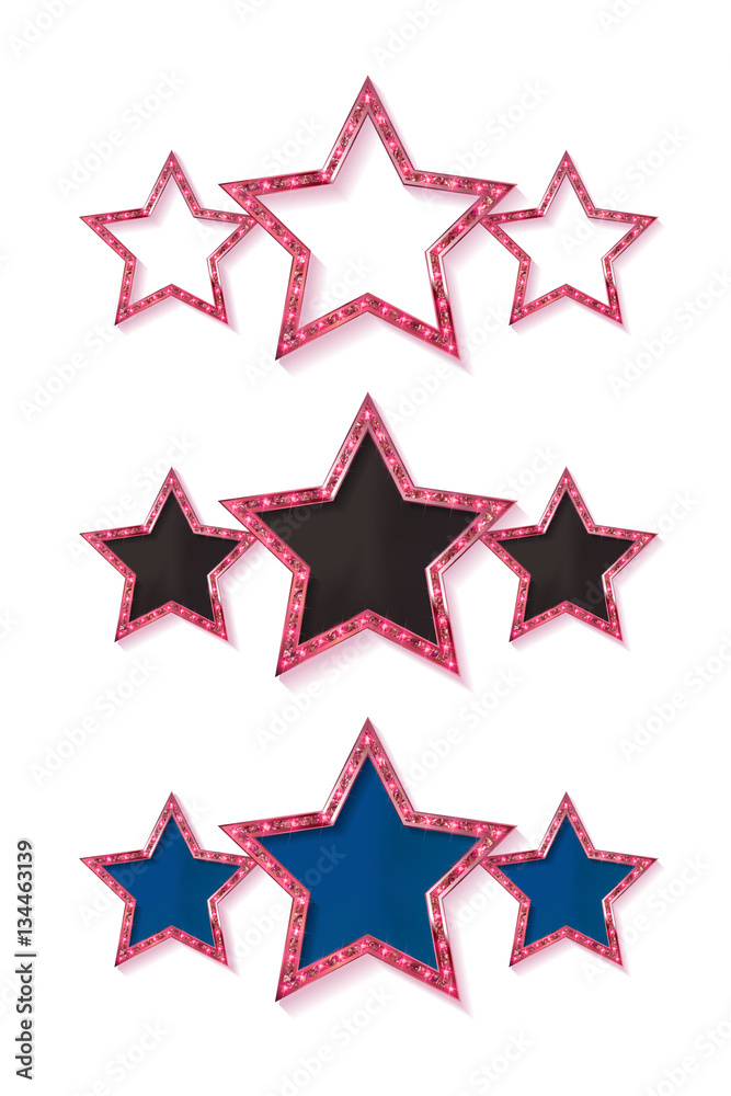 Obraz premium Three gold red stars