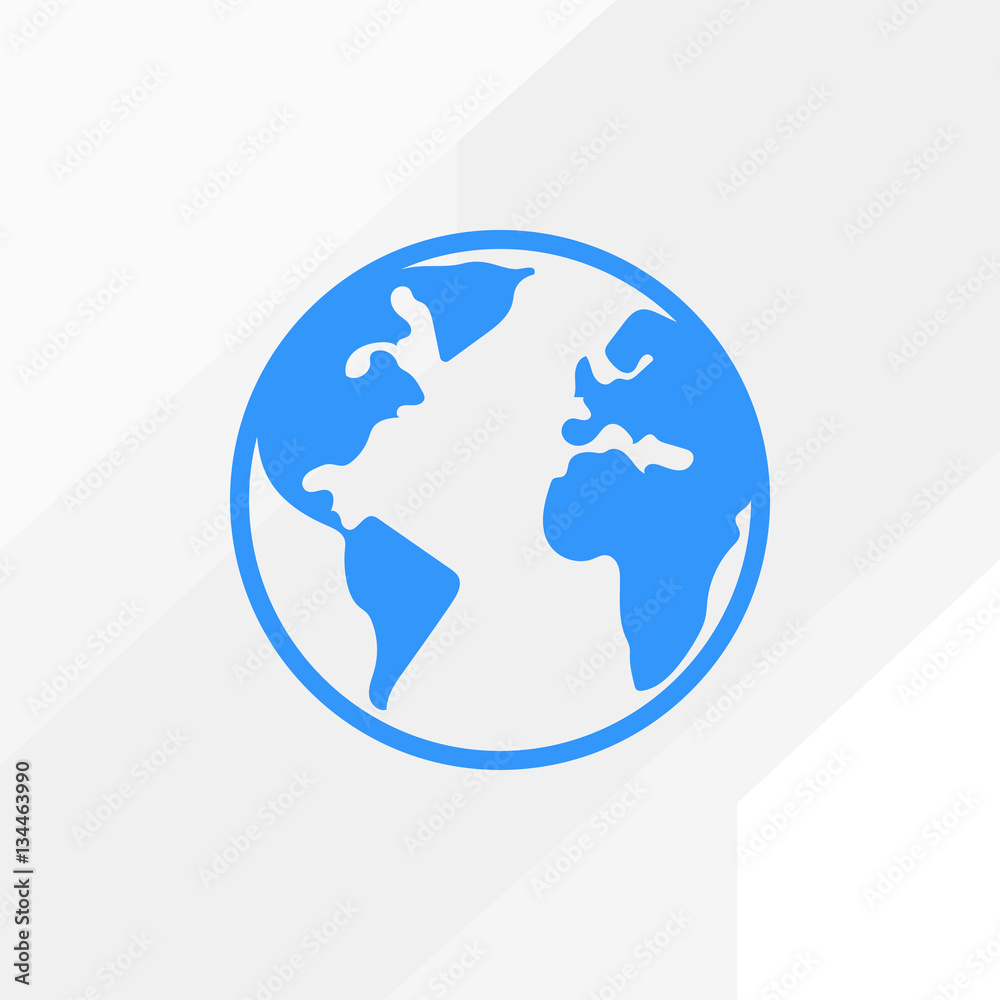 Fototapeta premium Earth minimalistic vector icon for web design and mobile application user interface