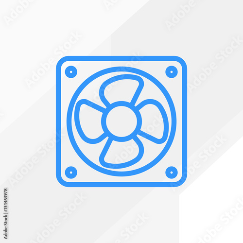 Computer cooler vector icon for web design and mobile application user interface