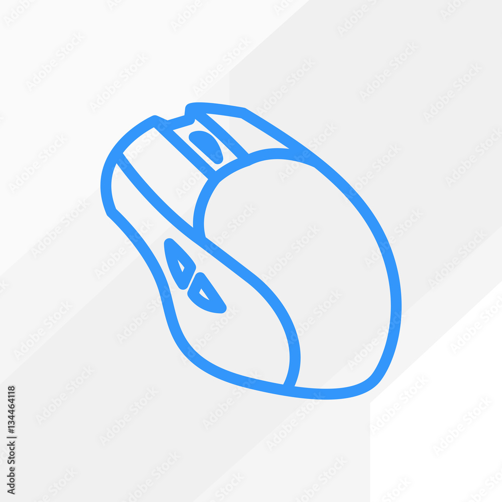 Computer mouse controller minimalistic vector icon for web design and mobile application user interface Computer mouse controller minimalistic vector icon for web design and mobile application user interface