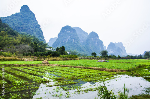 The mountains and countryside scenery 