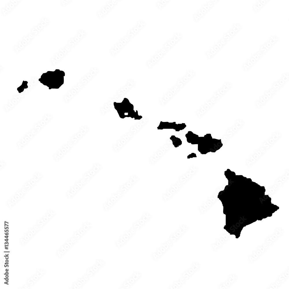 map of the U.S. state Hawaii