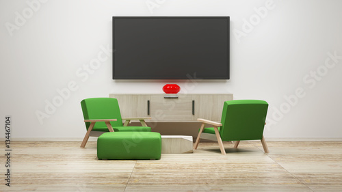 tv display 3d rendering