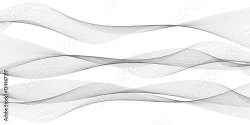 Onde lineari griggie orizzontali, sullo sfondo bianco, file vettoriale