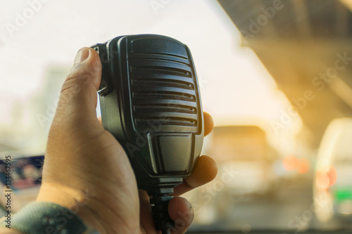 Radio communication service and emergency calls on traffic jam b